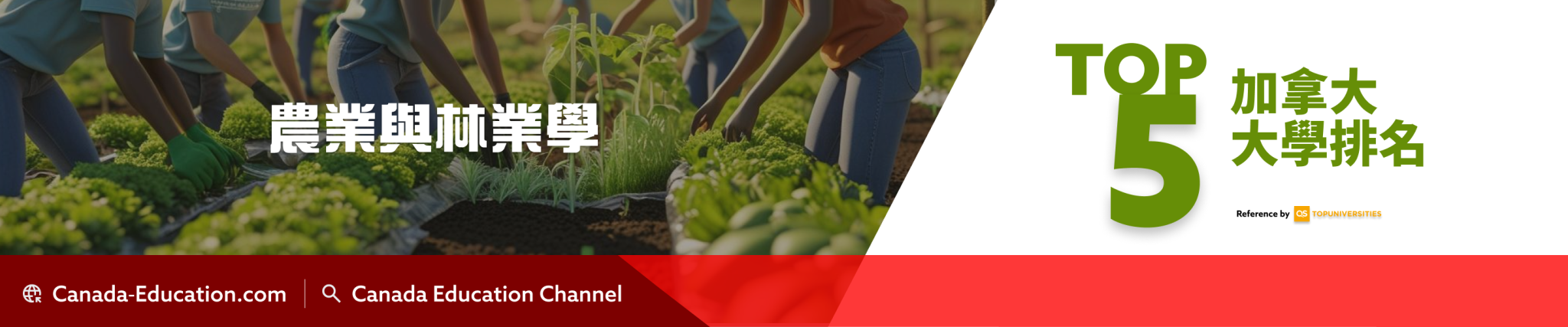 【加國留學】2025年QS世界大學排名 - 農業與林業學